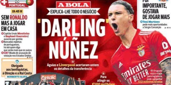 鲸鱼直播官网-转会费1亿欧 年薪600万欧 利物浦周一官宣达尔文？